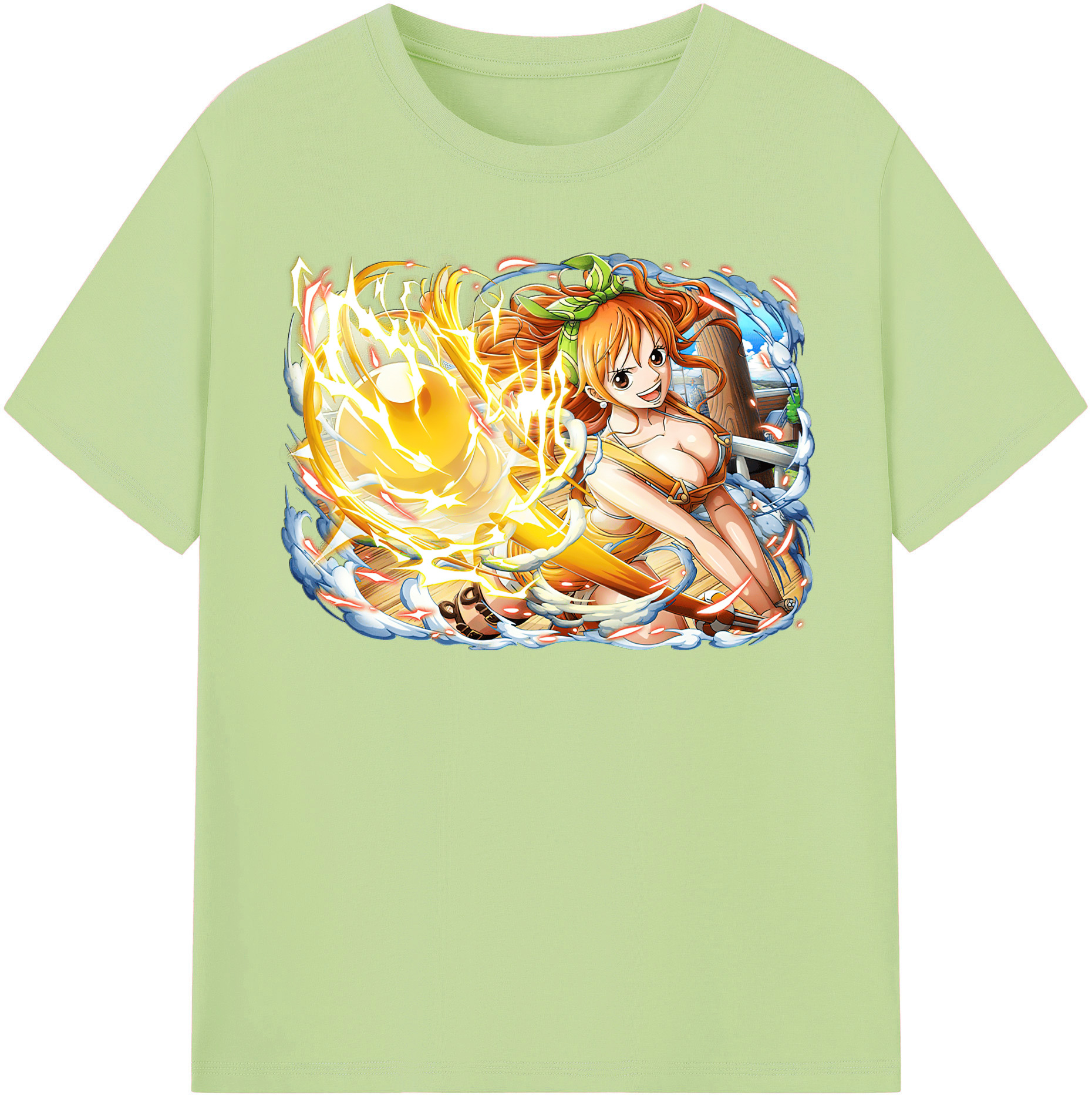 ワンピース ナミ ONE PIECE Nami 綿100％半袖Tシャツ（フロントプリント）